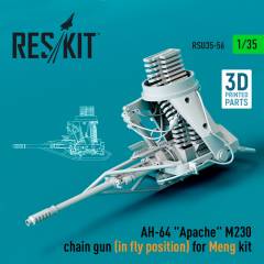 AH-64 Apache M230 chain gun (in fly position) for Meng kit (3D Printed) / 1:35, Reskit, RSU350056