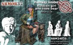 Russian Girl and little Bear / 1:24, Armor35, ARM24025