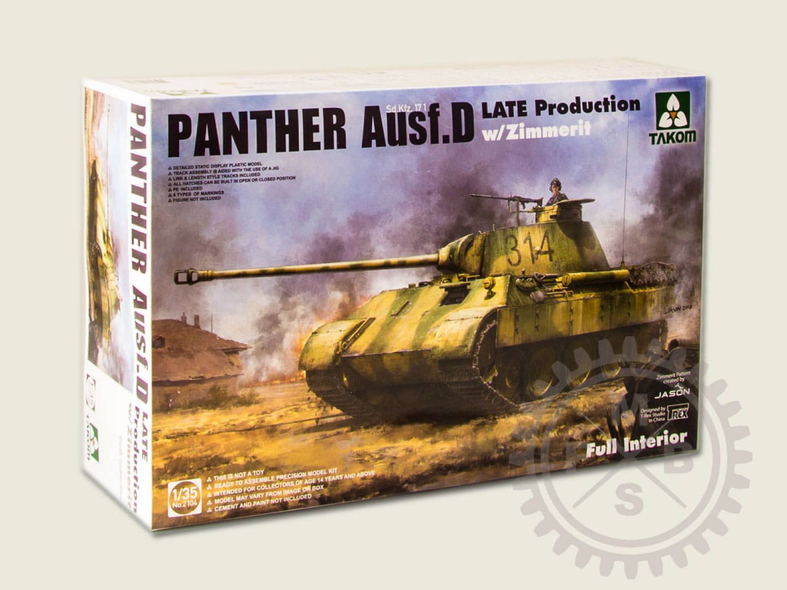Takom Models TAKO2104 WWII German Sd.Kfz.171 Panther Ausf.D